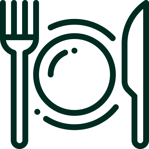Assiette et couverts