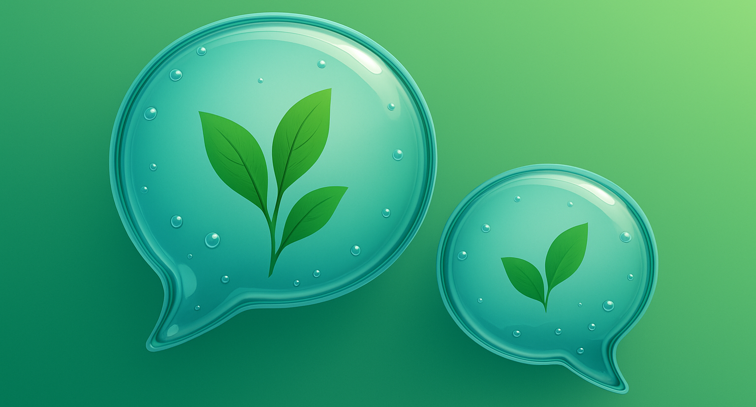 bulles de dialogue avec des plantes à l'intérieur
